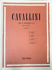 カヴァリーニ 30のカプリス (クラリネット) 輸入楽譜 Ernesto Cavallini 30 Capricci per Clarinetto 洋書