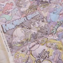 約105×37cm　ディズニープリンセス キルティング 生地 GQ9985-1A ピンク　生地 布地 布 ハンドメイド
