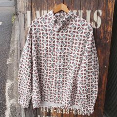 REYN SPOONER レインスプーナー リネン レーヨン 総柄 ボタンダウンシャツ ハワイアンシャツ M