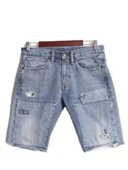 希少 ラルフローレン RRL コットンリネン パッチワークショートパンツ 36 ラルフローレン RRL コットンリネン パッチワークショートパンツ 36