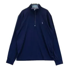 サイズ：M POLOGOLF ラルフローレン ポロゴルフ  ハーフジップ 長袖Tシャツ  ネイビー系 [240101358280]# ゴルフウェア メンズ ストスト