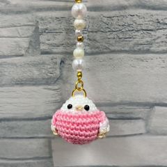 ハンドメイド　シマエナガ　チャーム