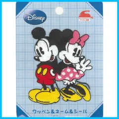 〈ディズニー〉アイロン接着ワッペン DI61 Mickey&Minnie パイオニア ミッキーマウス