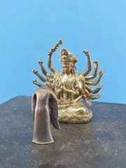 銅 細工 仏教美術 玄奘参詣準提菩薩仏像 禅意茶道 置物 装飾品