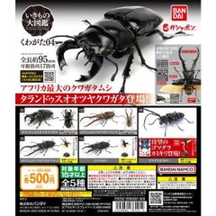 新品未開封　ガシャポン　かぶとむし くわがた すずめばち サソリ あり セット バンダイいきもの大図鑑シリーズ