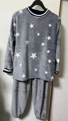 星柄　あったか　ルームウェア　パジャマ　上下セット　グレー　タグ付き　メンズ　L