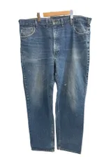 カーハート Carhartt Denim Pants デニムパンツ ジーンズ テーパード 青 USA製 アメリカ製 B160 DST デニム ブルー W44×L34 101MB-666