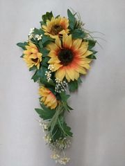 ひまわり　造花　リース