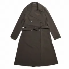 フォクシーニューヨーク FOXEY NEW YORK チュール レイヤード トレンチコート アウター ベルテットコート ダークブラウン サイズF レディース YBA9のサムネイル