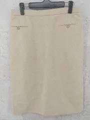 ◇ ◎ sanyo サンヨー タグ付 膝丈 タイト スカート サイズ14 ベージュ レディース 【中古】 【1002801003401】
