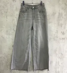 coca     コカ　カットオフワイドデニムパンツ　レディース　グレー　Mサイズ