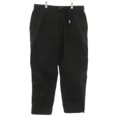 ノースフェイス パープルレーベル THE NORTH FACE PURPLE LABEL HOPPER FIELD PANTS ホッパーフィールドパンツ ワイドテーパード ジップフライ ウェビングベルト 36 黒 ブラック NP5100N /KU