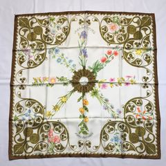2507-73｜美品｜エルメス カレ 90 スカーフ シルク イエロー 2507-73｜美品｜エルメス カレ 90 スカーフ シルク イエロー