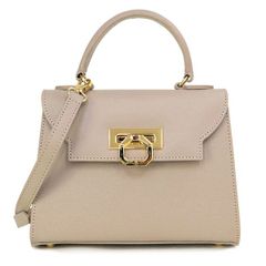 【CARBOTTI / カルボッティ】レディース ハンドバッグ ショルダーバッグ (ERIKA 445 V2 TAUPE) エリカ ライトトープ 2way バッグ 24AW [新品] [訳あり]
