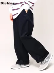 ディッキーズ ダブルニー パンツ イージー Dickies 綿100％ ストライプ＆無地 ブラック