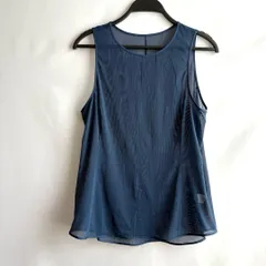 UNIQLO ユニクロ　XXL タンクトップ　シースルー　透け感　紺　ネイビー