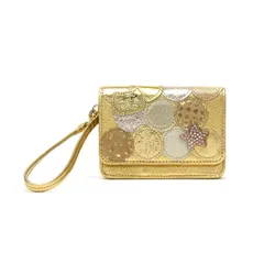 ツモリチサト 財布 tsumori chisato CARRY 新マルチドット マルチケース 二つ折り パスケース 小銭入れ ドット 猫 レディース 57096 ゴールド(14)