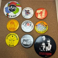 缶バッジ バッジ バッヂ ビンテージ アンティーク 50s ~ 60s 70s 80s 90s 00s 小物 アクセサリー 古着 vintage USA ユーロ 仕入れ ロック ストリート アニメ キャラ バンド ピンナップ 0412 S   999 y30