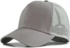 Laquest ラクエスト 深め メッシュ キャップ 帽子 大きいサイズ( グレー・ロゴなし,  2XL)