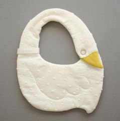 あひるのスタイ キナリ ギフトパッケージ付 ハンドメイド オーガニックコットン 出産祝い イエロー ホワイト kubomi くぼみ