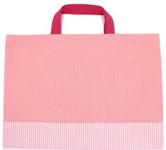 手提げかばん トートバッグ お稽古バッグ サブバッグ 小学校 女の子 幼稚園 保育園 男の子 日本製 手作り お名前タグ付き レッスンバッグ シンプル 無地 [miwaki] ストライプ Lesson