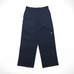 Dickies ダブルニー ワークパンツ チノパンツ L ネイビー ポリエステル コットン ワイド 85283DN