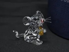■新品■未使用■ SWAROVSKI スワロフスキー 5004691 クリスタル マウス ねずみ オブジェ 置物 インテリア クリア BK1464 のサムネイル