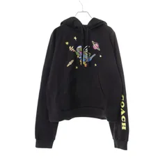 コーチ COACH パーカー コズミック コーチ レキシー プリント ラグラン フーディー CX181 ブラック コットン パーカー レディース Used Aのサムネイル