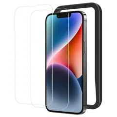 【在庫処分】フィルム ガイド枠付き 保護 2枚セット ガラス iPhone 強化 14 用 対応 iPhone14 6.1インチ用 ガラスフィルム NSP22H533 NIMASO