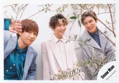 【中古】生写真(ジャニーズ) Snow Man/渡辺翔太・阿部亮平・目黒蓮/横型・上半身/Snow Man 「ポートレートシリーズ」オリジナルフォト/公式生写真