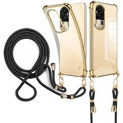 weiaoluo OPPO Reno 10 / Reno 10 Pro 5G ケースクリア ショルダー 耐衝撃 Reno10 / Reno10pro スマホケース オッポ リノ10/ reno 10 pro 5Gカバー 透明 ネックストラップ 首かけ 斜め 0