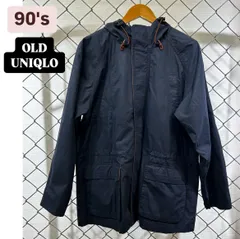90s OLDUNIQLO UNIQLO ユニクロ マウンテンパーカー ジャケット　ヴィンテージユニクロ　国内　ブランド　メンズ　レディース　ファッション　古着　ヴィンテージ　アメカジ　アウトドア　キャンプ　フィッシング　ネイビー　ニューヨークカラー　S
