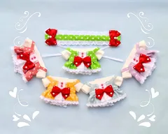 10㎝　ぬい 服　クリームソーダ　セットアップ　推し色　ロリ服