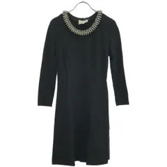 3.1 Phillip Lim スリーワンフィリップリム ビジュー装飾ストレッチジャージーワンピース  ブラック 0のサムネイル