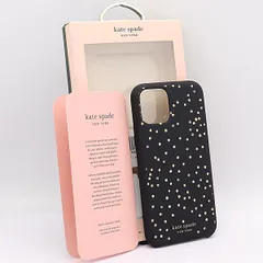 新品同様 箱付 ケイトスペード iPhone11proケース 黒 石付 KYM