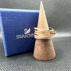 SWAROVSKI スワロフスキー 指輪 リング ゴールド スパイラル