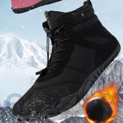スノーブーツ レディース 登山靴 メンズ スニーカー トレッキングブーツ 23.0-28.0cm 厚底 ハイカット 防水 防寒 シューズ 裏起毛 スノトレ 耐滑 耐油 軽量 滑り止 冬 ブラック