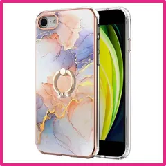 iPhone 7/iPhone 8_A1-02 iphone SE 第3世代 se3 / 第2世代 se2 iphone 7 / 8 ケース リング付き シリコン 可愛い ストラップホール付き OYIME おしゃれ きらきら 星 フォイルバック デコ デザイン