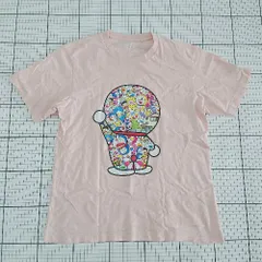 ◇ Θ ユニクロ × 村上隆 コラボ 341-407420 ドラえもん 半袖 Tシャツ カットソー サイズM ピーチピンク系 レディース E  【1509100081579】