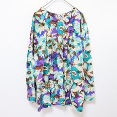 ピエールバルマン PIERREBALMAIN シャツ ブラウス バックボタン 花柄 総柄 x943555n F01