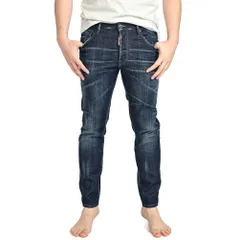 DSQUARED2 ディースクエアード / SKATER JEAN デニム ジーンズ スキニーフィット 5ポケット ストレッチ パンツ ウォッシュドブルー 399403