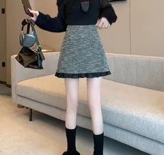 韓国 レディース服 レディース 女 ボトムス ショートスカート ミニスカートタイトスカート 2024秋冬新作