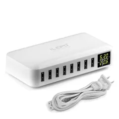 【人気商品】急速充電 電源タップ 電源 智能入力 usb チャージャー 合計40W ACアダプター 充電器 8ポート usb usb充電器 複数ポート iPhone/Android/タブレット コンセント 対応 USB 海外対応