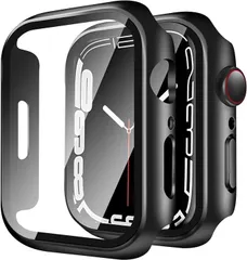 【在庫処分】YUGYUG for Apple Watch Series 9/8/7 45mm ケース アップルウォッチ9/8/7 45mm ケース PC素材 アップルウォッチ カバー ガラスフィルム 一体型 日本旭硝子材 二重構造 Apple Watc