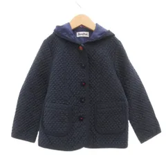 ファミリア Familiar キルティング フーディー コート 120 ネイビー /JS