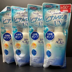 【12/25 再入荷】SKIN AQUA スーパーモイスチャーUVジェル ヒアルロン酸配合 大容量ポンプ　4本セット