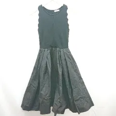 ◇ FRAY I.D フレイ アイディー 異素材、ボリューム裾 ロング ワンピース サイズ0 ブラック レディース E  【1301260023624】