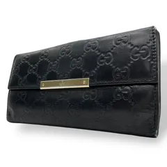 ※美品※ GUCCI 長財布 シマレザー ダブルホック ブラックカラー 楽天市場】【財布】GUCCI グッチ グッチシマ L字ファスナー 長