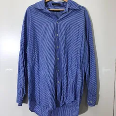 NAUTICA/ノーティカ 長袖シャツ ボタンダウンシャツ ストライプ ビックシルエット 香港製 メンズ ライトブルー/ホワイト