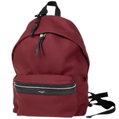 サンローラン SAINT LAURENT シティ リュックサック バックパック デイパック ロゴ リュック ナイロン レッド メンズ 【中古】のサムネイル